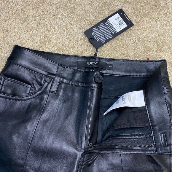 NWT Barbara Hudson Faux Leather Straight Ankle at Black Beauty Size 25 - Picture 5 of 9